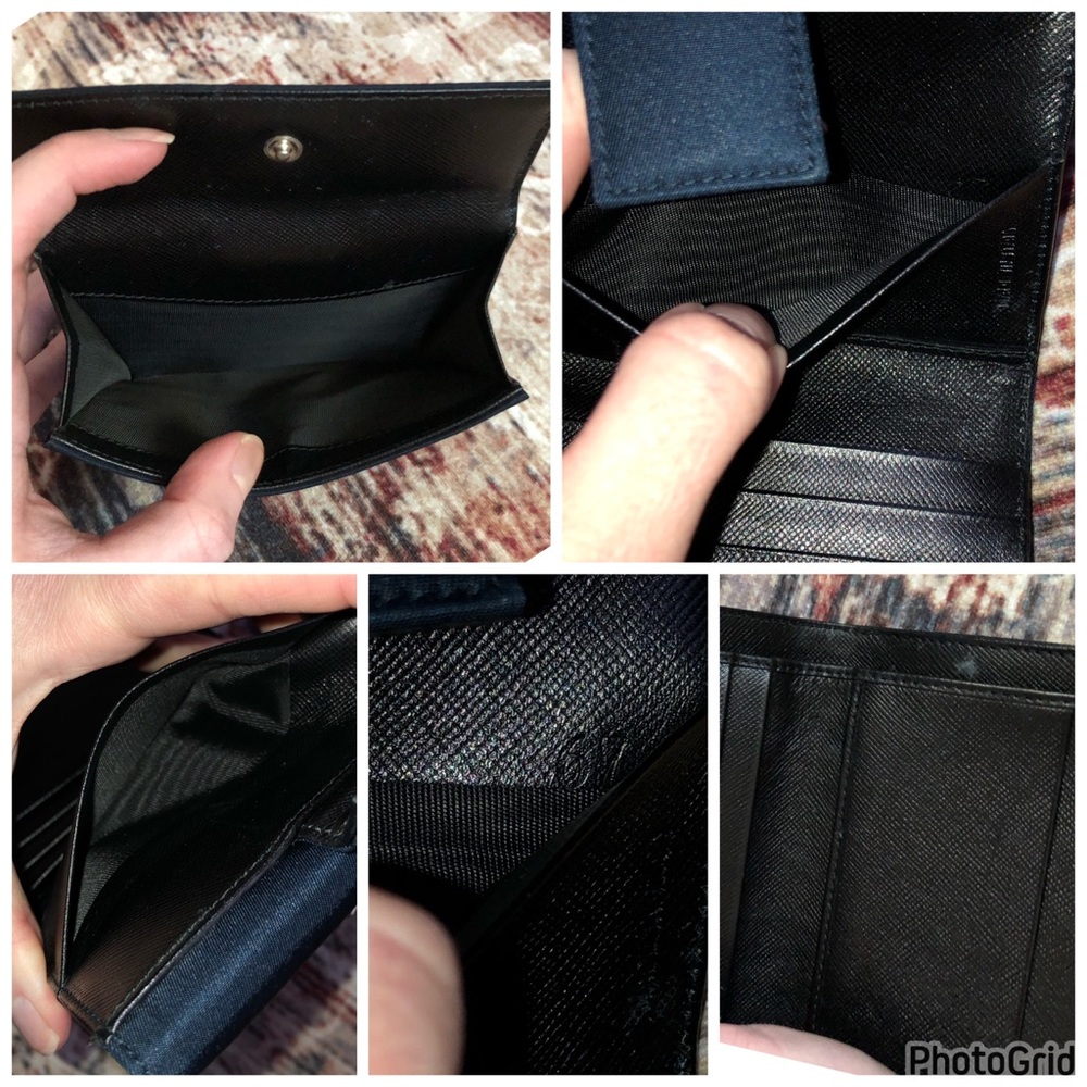 Prada AUTHENTIC Vintage Bleu Navy Blue Nylon Tessuto Logo Organizer Wallet - Picture 16 of 16